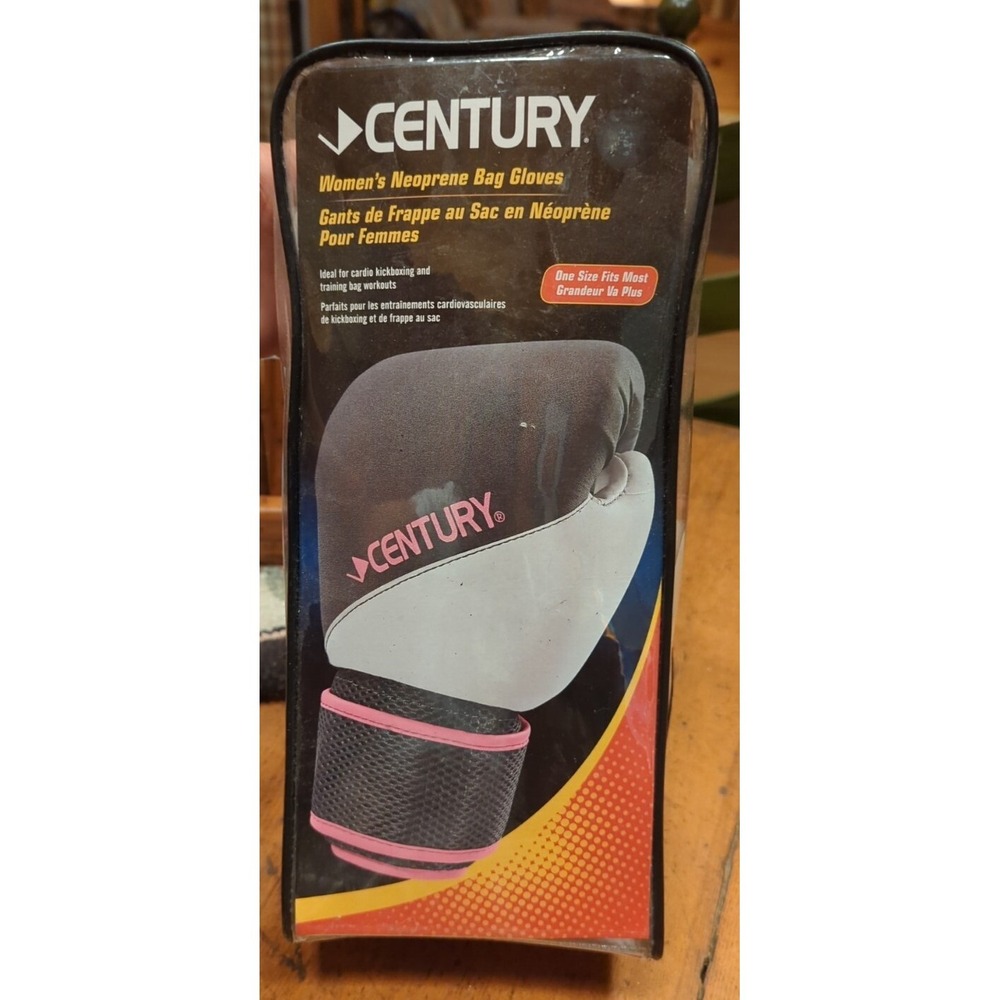 New Century Women's Gray White Pink Neoprene Bag Gloves‎ one size fits most